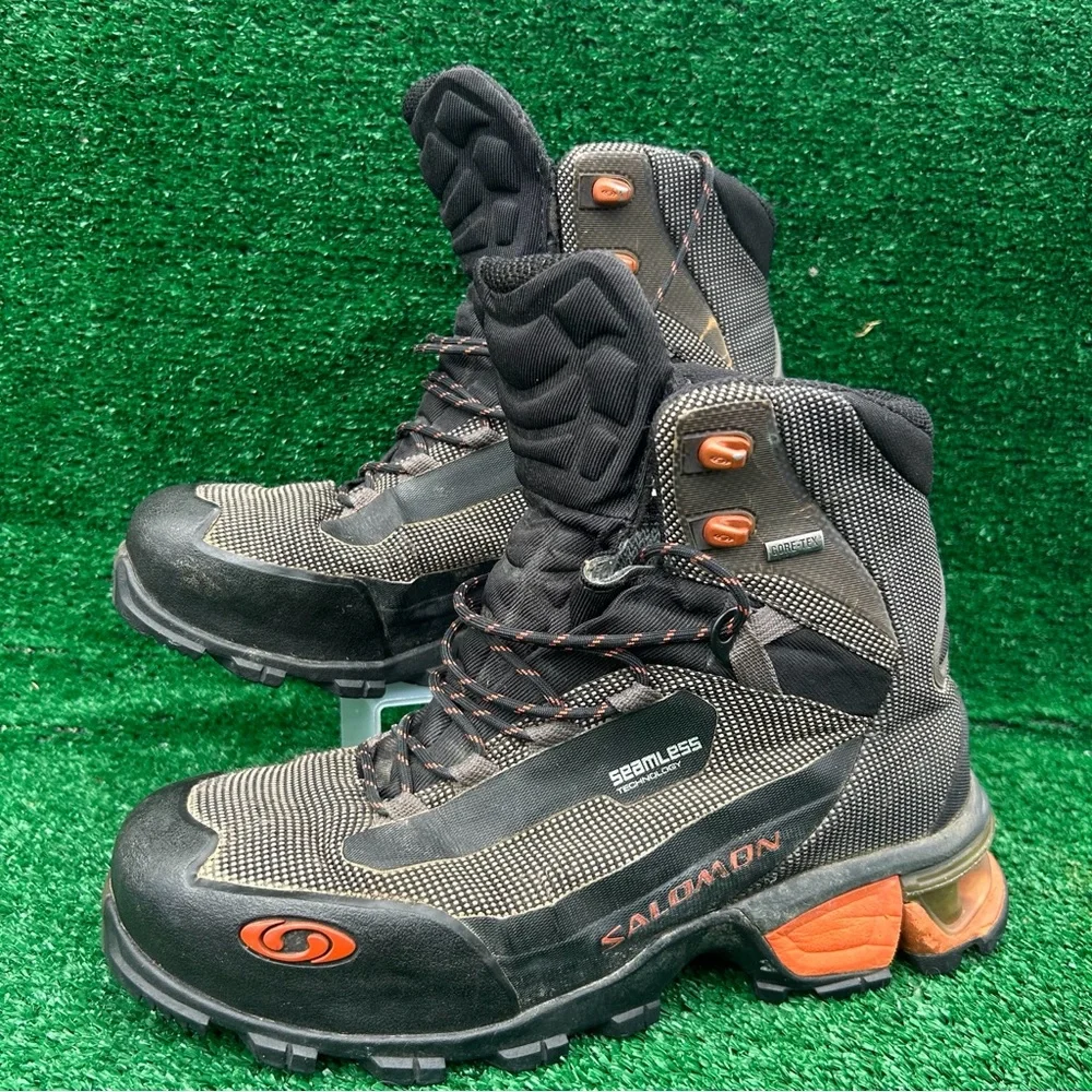 Salomon Gore-Tex Hiking Boots Mens Seamless Technology Ground‎ Control Black